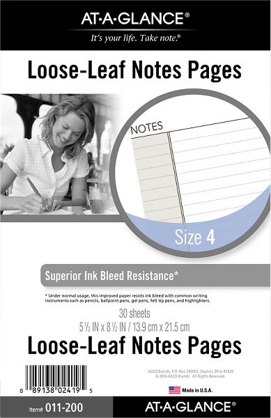 Planner Notes Pages (011-200) (Item # 011-200)