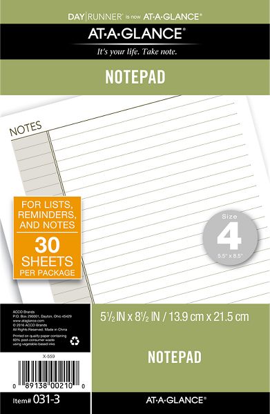 Lined Note Pad (031-3) (Item # 031-3)