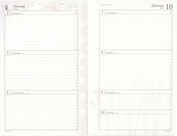 2016 Nature Weekly Planner Refill - Size 4 (061-385_16) (Item # 061-385_16)