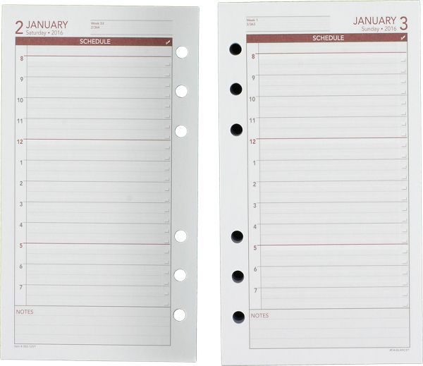 2016 Daily Planner Refills (063-125Y_16) (Item # 063-125Y_16)
