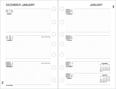 2016 Signature Weekly Planner Refill - Size 3 (073-285M_16) (Item # 073-285M_16)