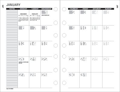 2016 Signature Monthly Planner Refill - Size 3 (073-685M_16) (Item # 073-685M_16)