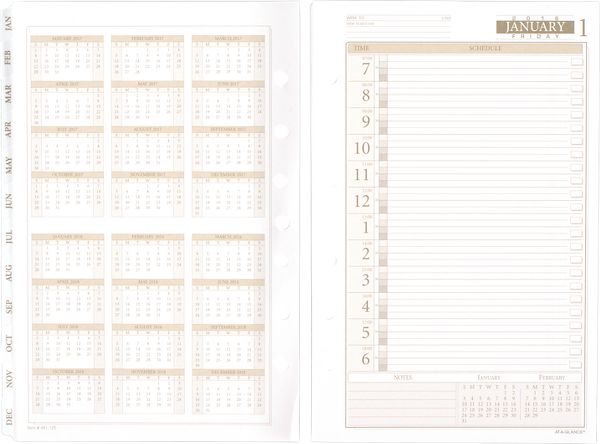 2016 One Page Per Day Planner Refill (481-125_16) (Item # 481-125_16)
