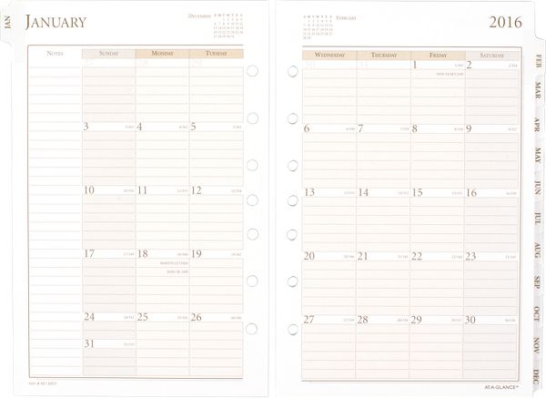 2016 Monthly Planner Refill (481-685Y_16) (Item # 481-685Y_16)