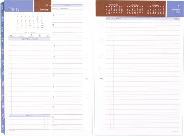 2016 Wedgewood Two-Pages-Per-Day Planner Refill (481-725_16) (Item # 481-725_16)