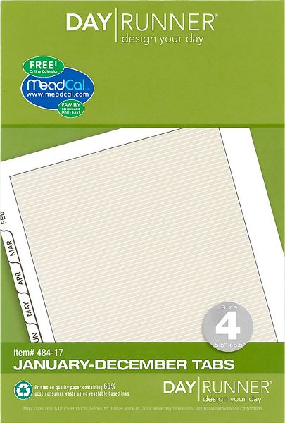 January - December Planner Tabs (484-17) (Item # 484-17)