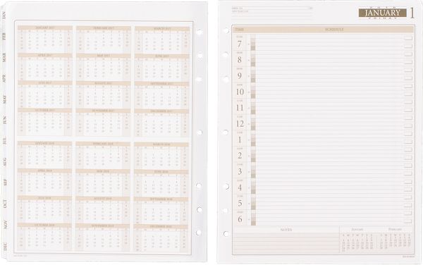 2016 One Page Per Day Planner Refill (491-125_16) (Item # 491-125_16)